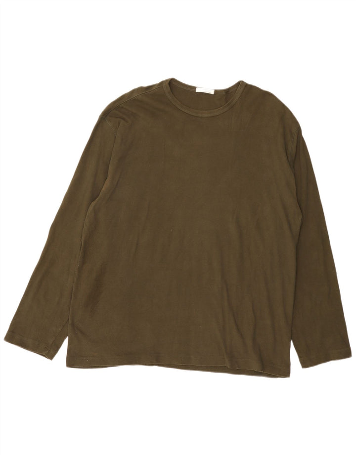 Top masculino Marks & Spencer manga comprida 2XL algodão cáqui