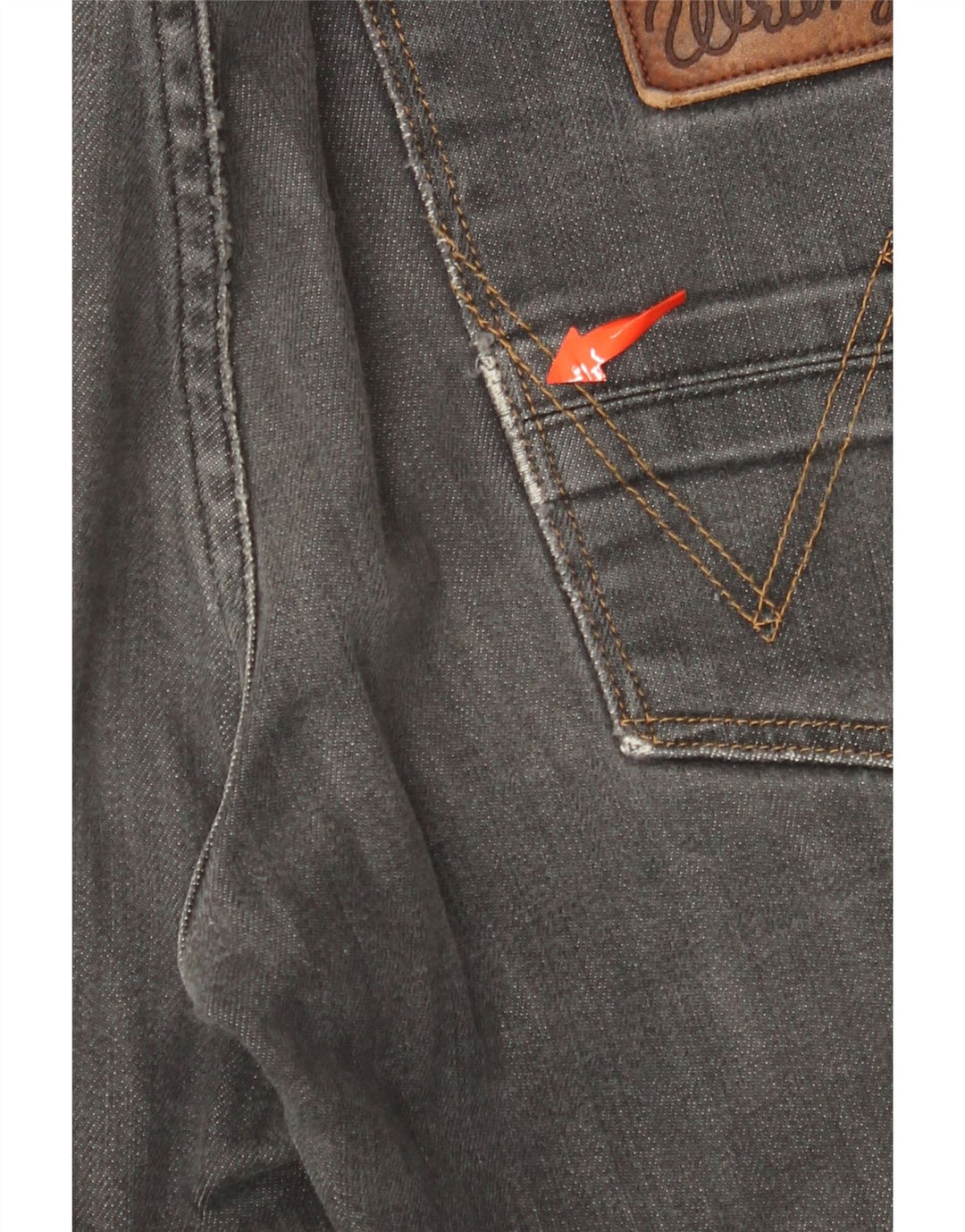 WRANGLER Masculino Crank Straight Jeans W32 L32 Algodão Cinza
