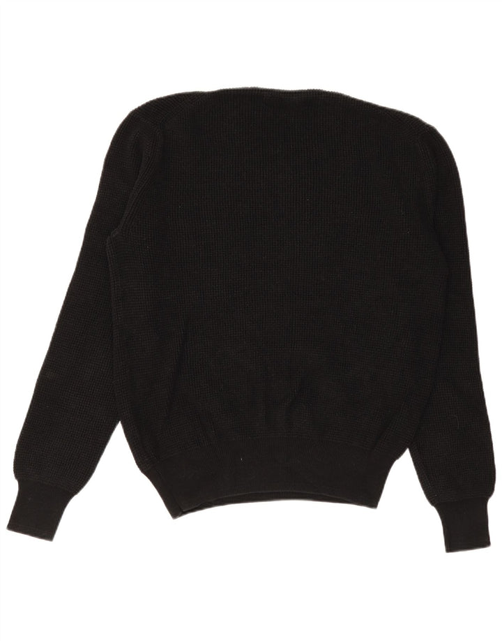Suéter masculino All Saints com gola redonda, grande algodão preto