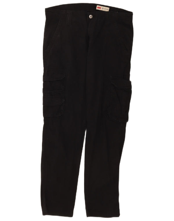 Calça cargo Wrangler masculina regular cônica W32 L30 algodão preto