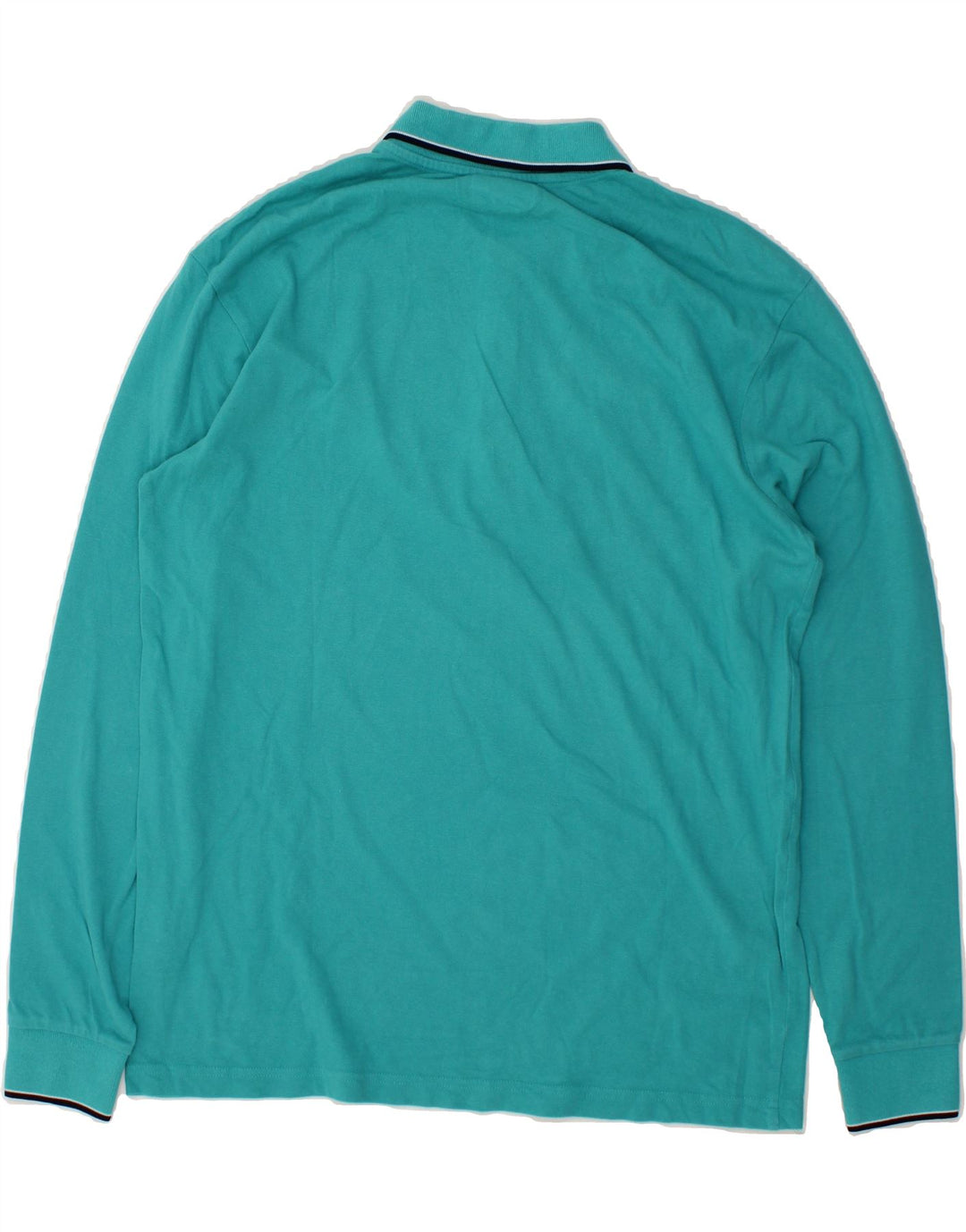 KAPPA Mens Long Sleeve Polo Shirt XL Turquoise Cotton Vintage Kappa and Second-Hand Kappa from Messina Hembry 