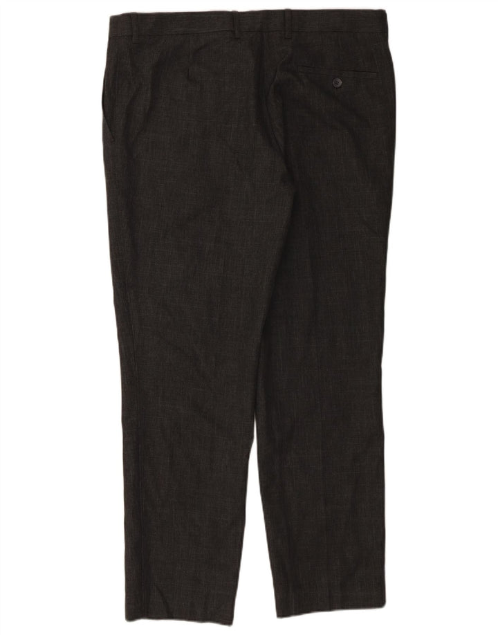 Calça masculina Marks & Spencer Slim Suit W36 L29 cinza poliéster