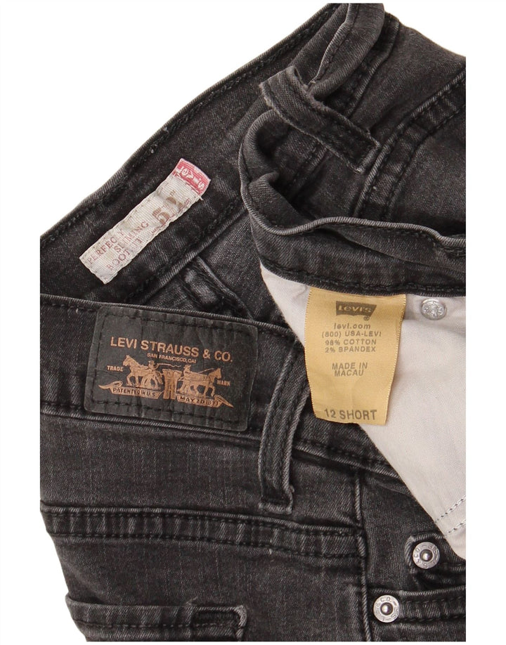 Calça jeans feminina LEVI'S 512 Bootcut US 12 grande W30 L30 preta