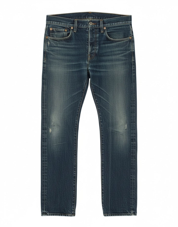 Calça jeans slim masculina G-Star desgastada W33 L34 algodão azul