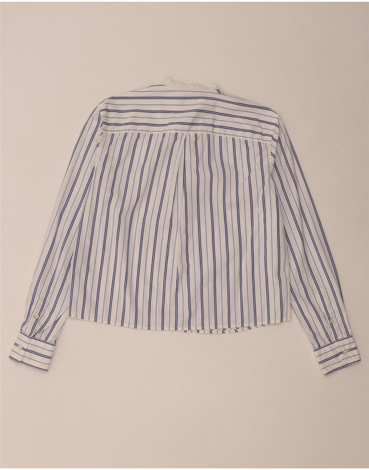 Pulôver feminino Polo Ralph Lauren US 4 pequeno algodão listrado branco