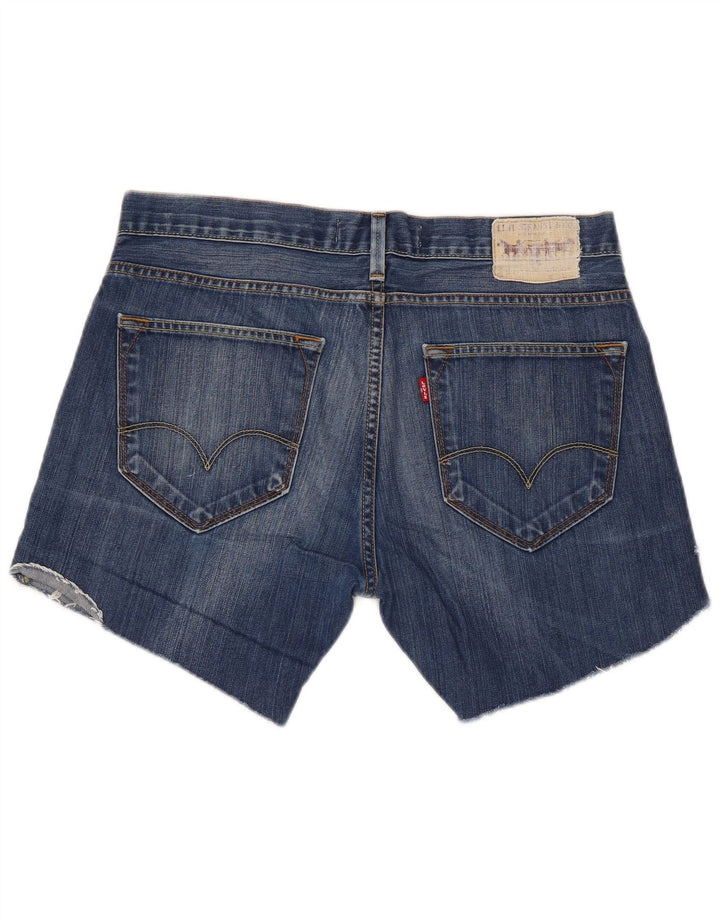 Shorts jeans masculino Levi's 506 Regular W34 grande azul algodão