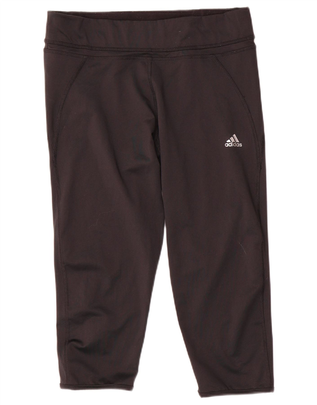 Adidas Womens Climalite Capri Leggings UK 16/18 Grande Preto Poliéster