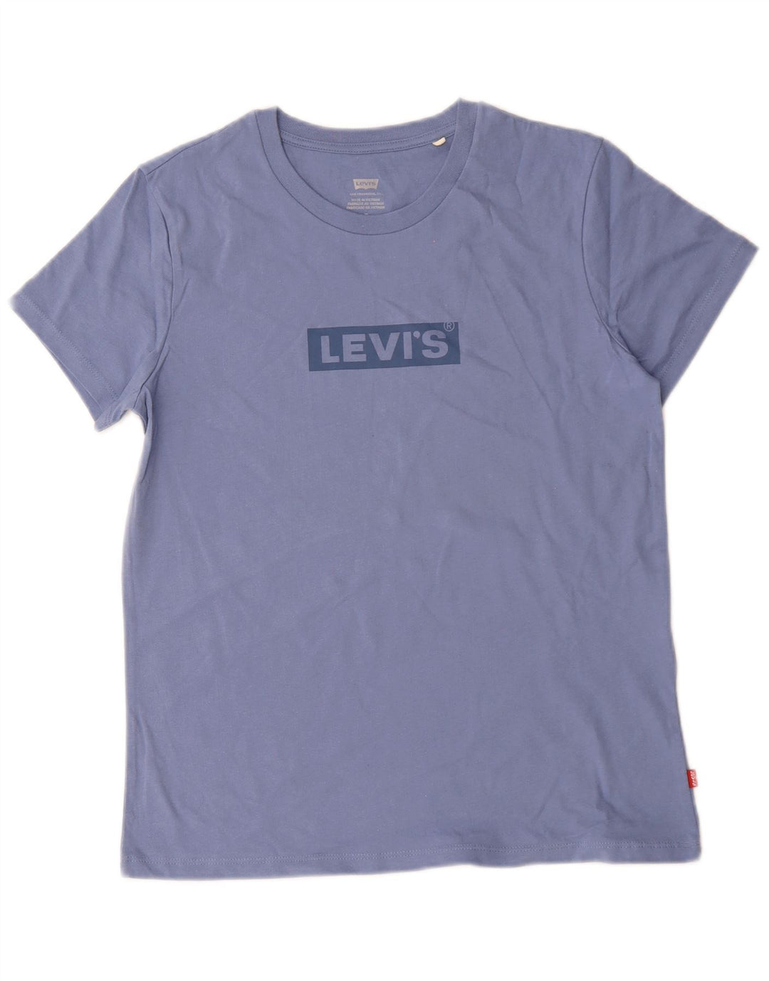 Camiseta feminina gráfica Levi's Top UK 14 algodão azul médio