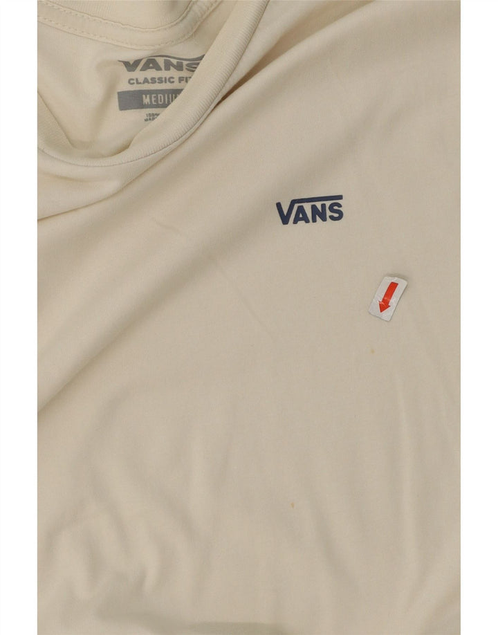 VANS Mens Classic Fit T-Shirt Top Medium Off White Cotton Vintage Vans and Second-Hand Vans from Messina Hembry 
