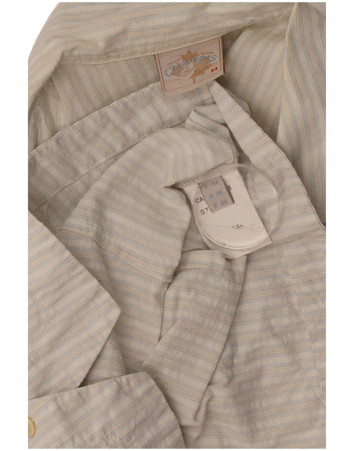 Camisa feminina sem mangas Canadiens IT 44 listrada azul médio