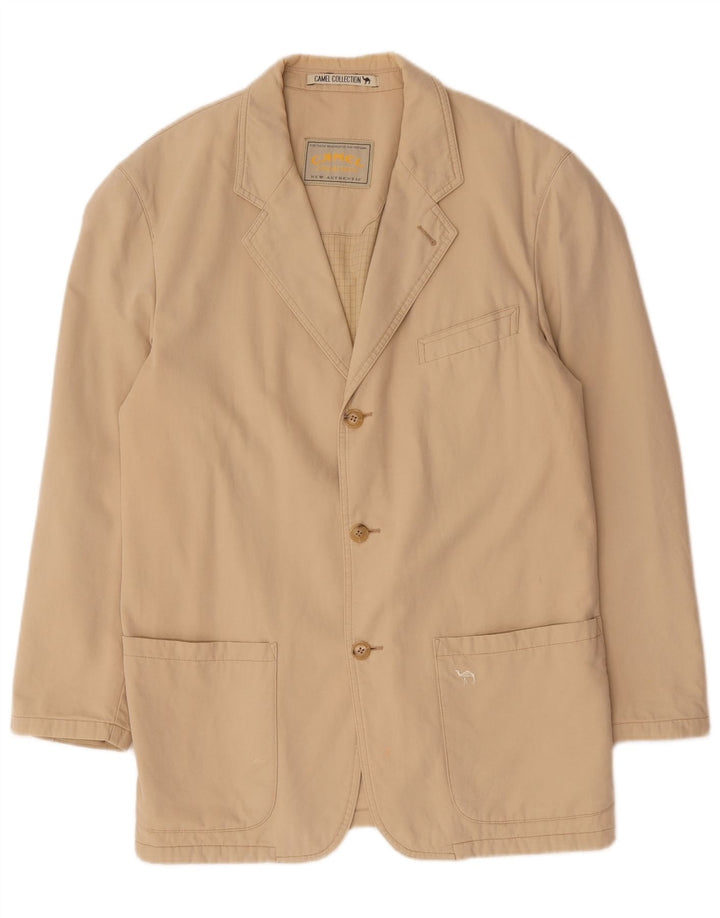 Jaqueta Blazer Camel Active Masculina com 3 Botões Reino Unido 38 Médio Bege