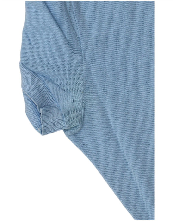 Camisa polo feminina Lacoste tamanho 44 grande algodão azul