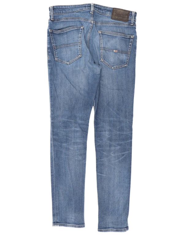Tommy Hilfiger Masculino Slim Jeans W31 L32 Azul Algodão