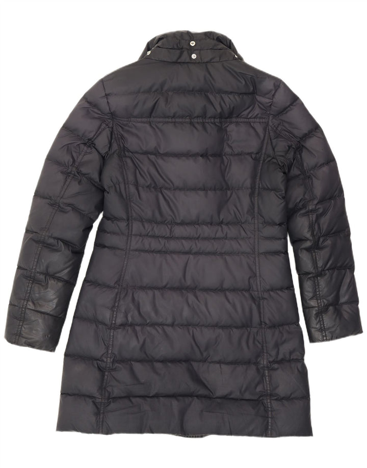 Casaco acolchoado feminino Tommy Hilfiger UK 10 pequeno poliéster cinza
