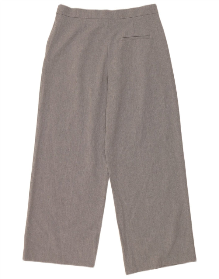 Calça chino feminina ZARA Pegged médio W30 L28 poliéster cinza