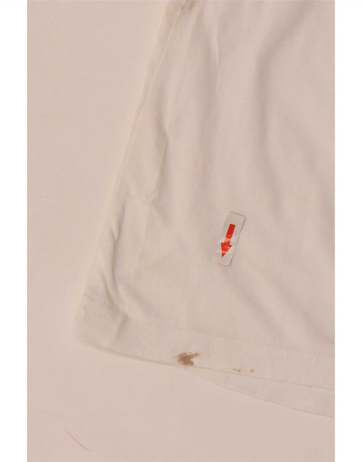 Camiseta feminina estampada Champion UK 12 médio branco