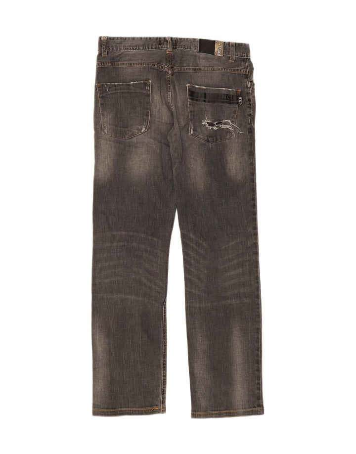 COSTUME NATIONAL Womens Straight Jeans W30 L30 Grey Vintage Costume National and Second-Hand Costume National from Messina Hembry 
