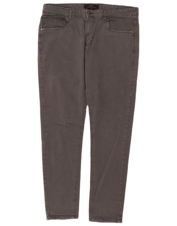 Zara Mens Slim Jeans EU 44 Grande W34 L29 Algodão Cinza