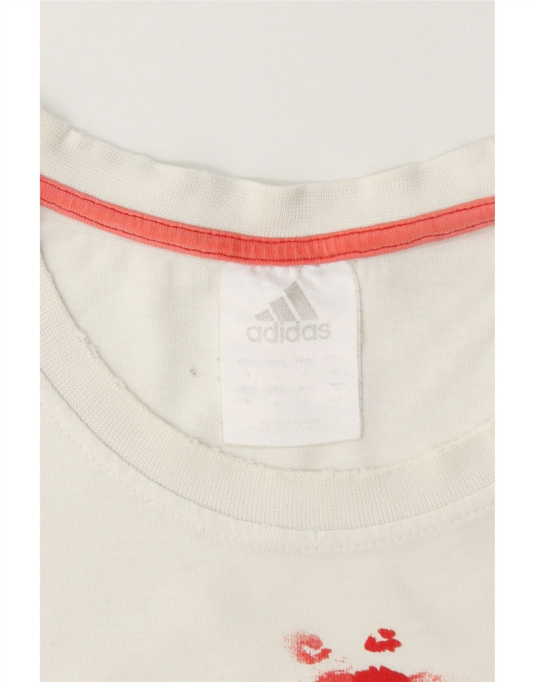 ADIDAS Mens Graphic T-Shirt Top Médio Algodão Branco