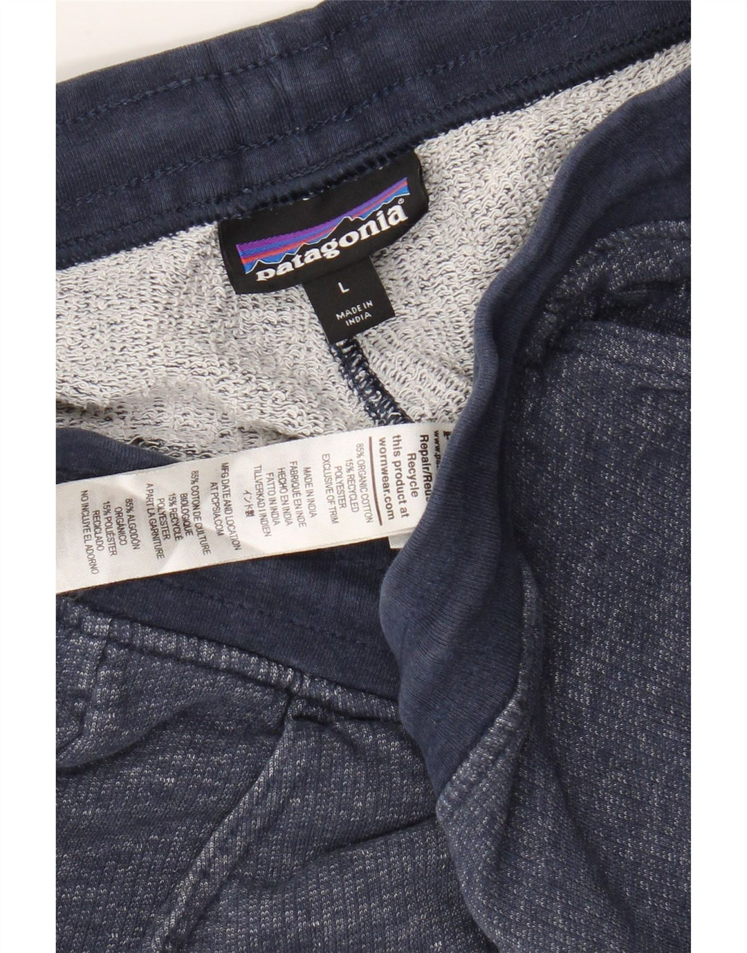 Shorts esportivos masculinos PATAGONIA grandes algodão azul marinho