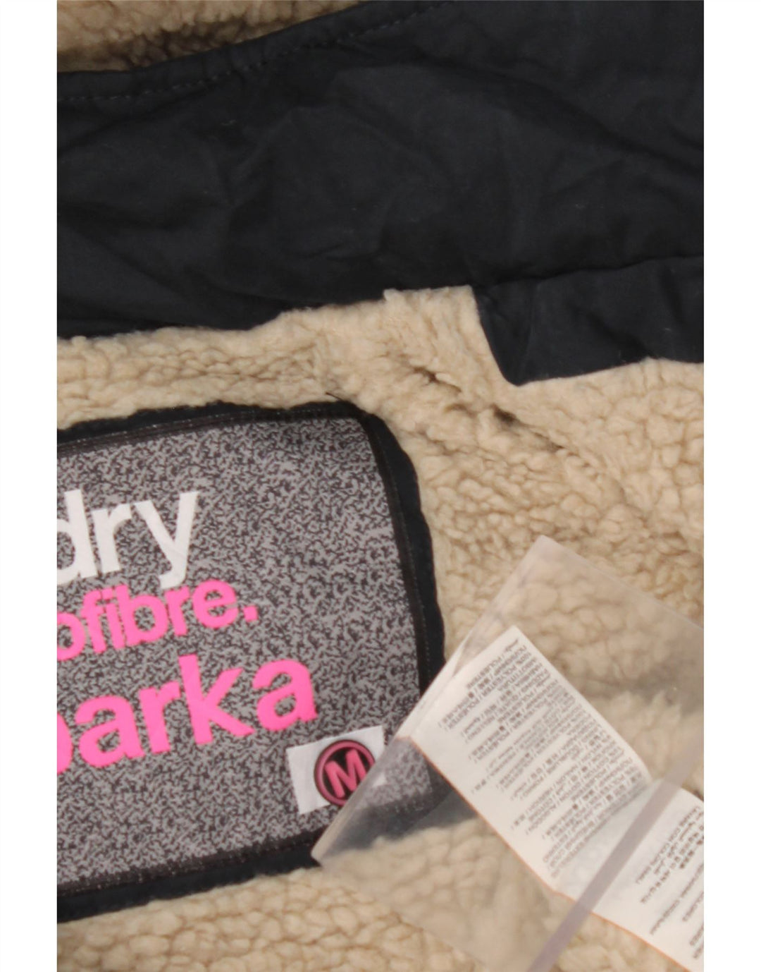 Jaqueta corta-vento feminina SUPERDRY gráfico Reino Unido 14 médio azul marinho