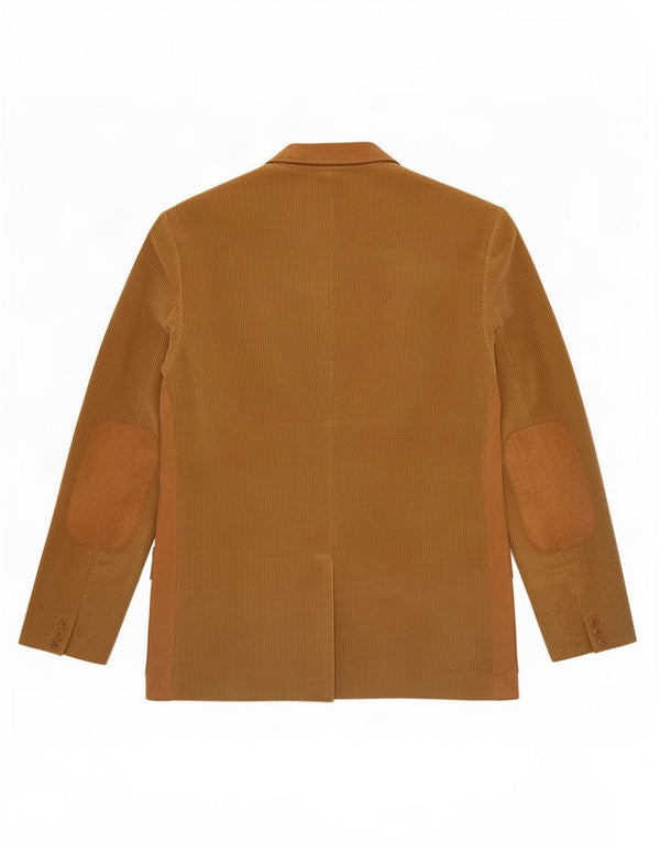 Zara Jaqueta masculina de veludo cotelê com 3 botões EU 50 Medium Bege Colourblock