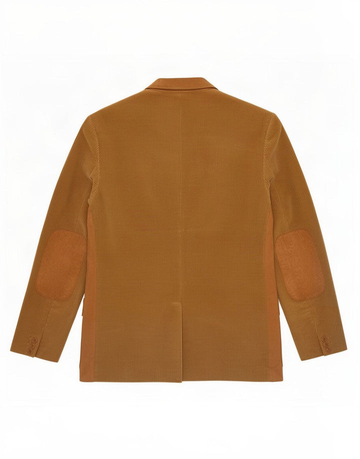 Zara Jaqueta masculina de veludo cotelê com 3 botões EU 50 Medium Bege Colourblock