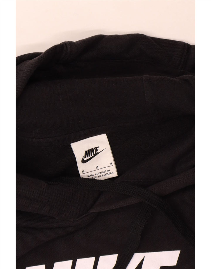 Nike masculino gráfico moletom com capuz médio algodão preto