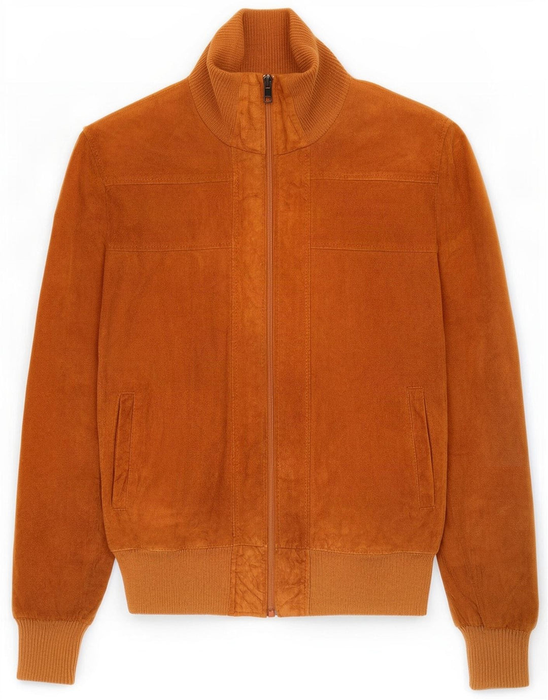 Jaqueta bomber masculina vintage de camurça UK 36 pequena marrom
