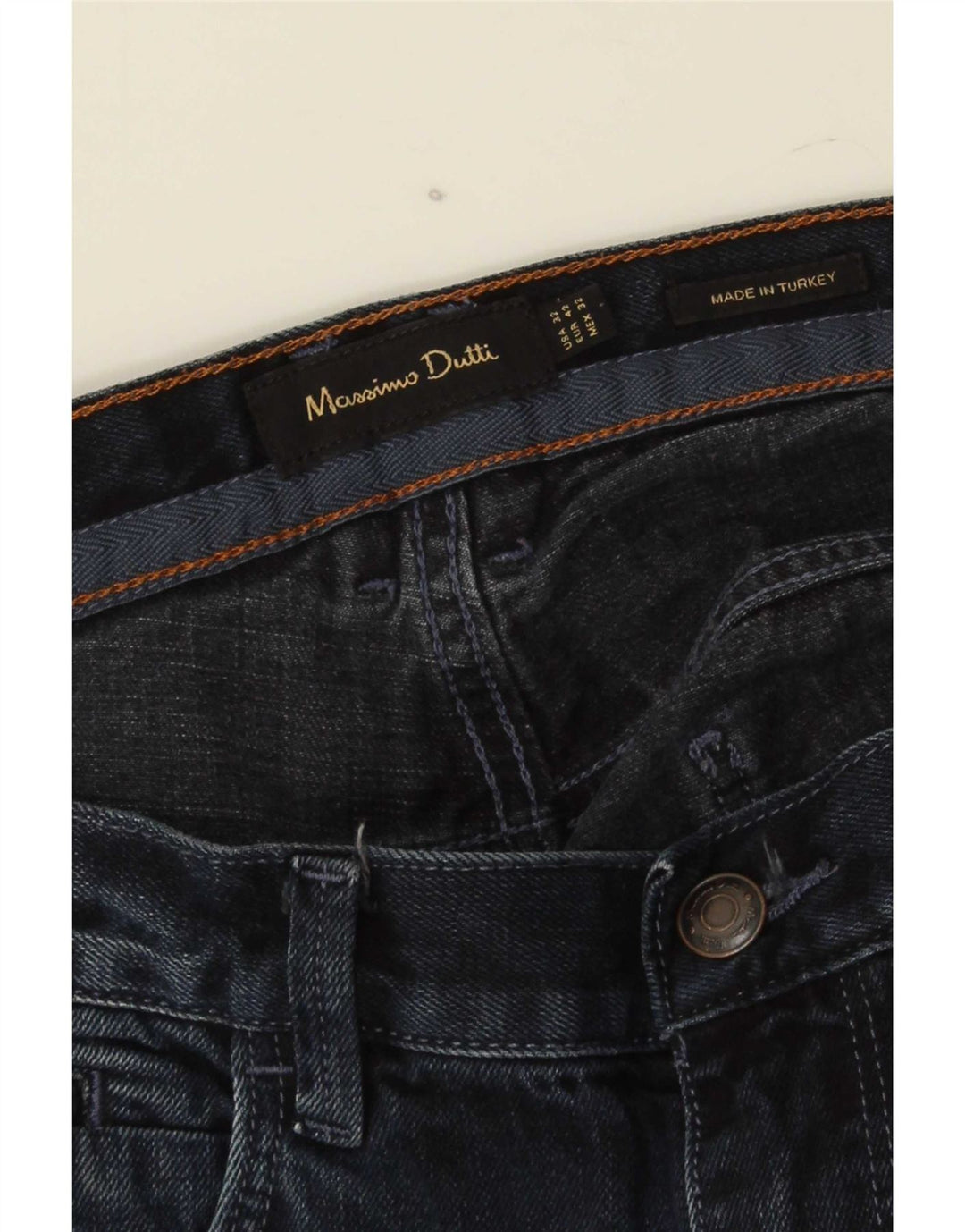 Jeans retos masculinos Massimo Dutti EU 42 Grande W32 L32 Azul marinho