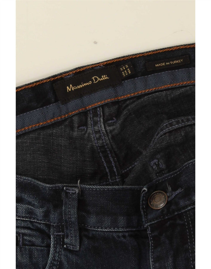 Jeans retos masculinos Massimo Dutti EU 42 Grande W32 L32 Azul marinho