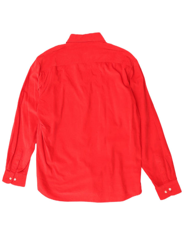 Camisa masculina de veludo cotelê McNeal grande algodão vermelho