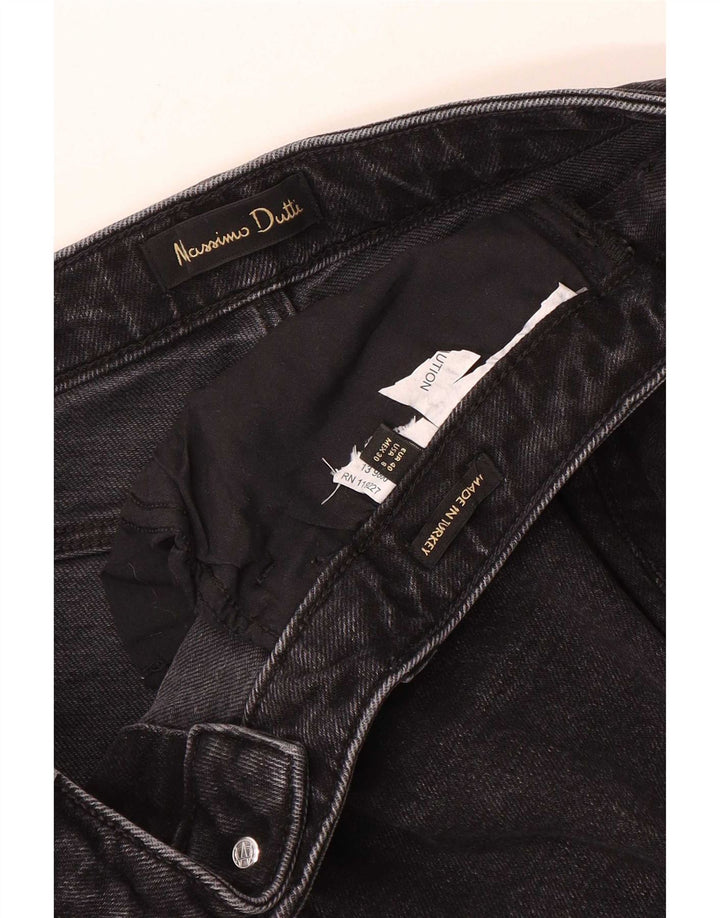 Jeans retos femininos Massimo Dutti EU 40 médio W30 L29 preto