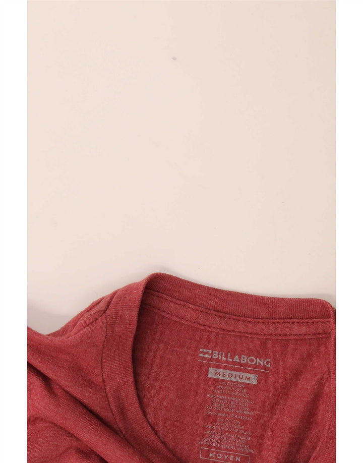 Camiseta gráfica masculina Billabong Top médio algodão Borgonha