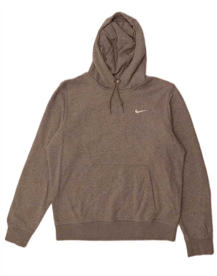 NIKE Mens Hoodie Jumper Médio Cinza Algodão