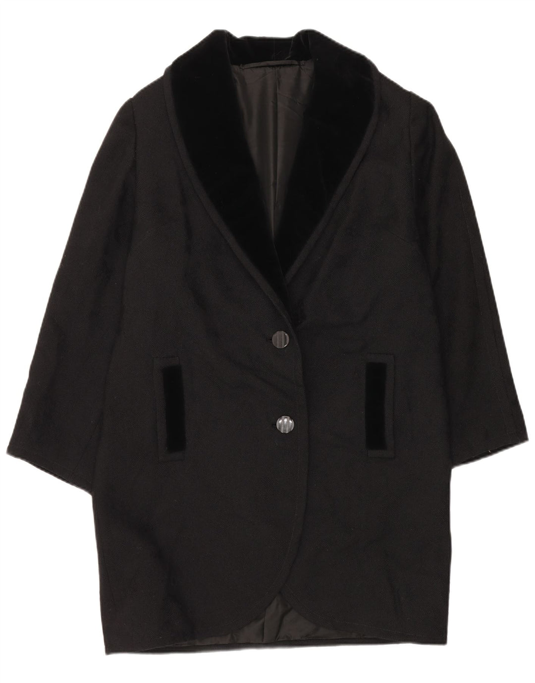 Sobretudo feminino VINTAGE UK 18 XL preto