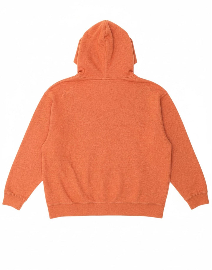 NIKE Mens Hoodie Jumper Pequeno Algodão Laranja