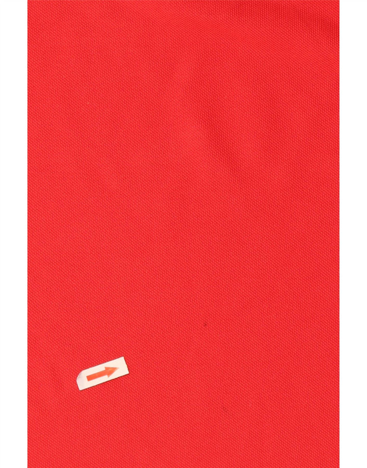 Camisa polo masculina Lyle & Scott de algodão vermelho médio