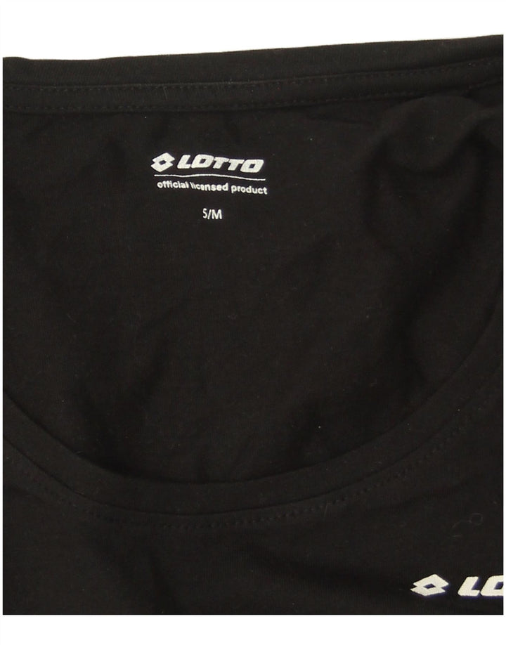 Lotto feminino oversized manga comprida Reino Unido 10 pequeno algodão preto