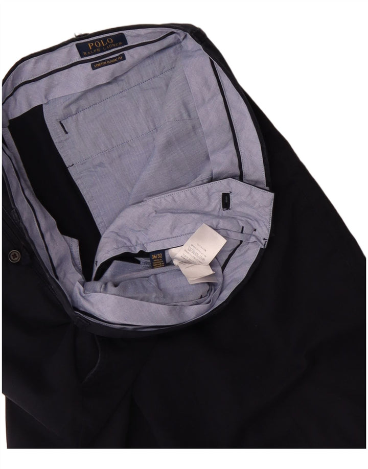 Calça chino masculina POLO RALPH LAUREN clássica W36 L32 azul marinho