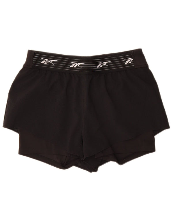 Shorts femininos Reebok Graphic Sport UK 12/14 médio preto poliéster