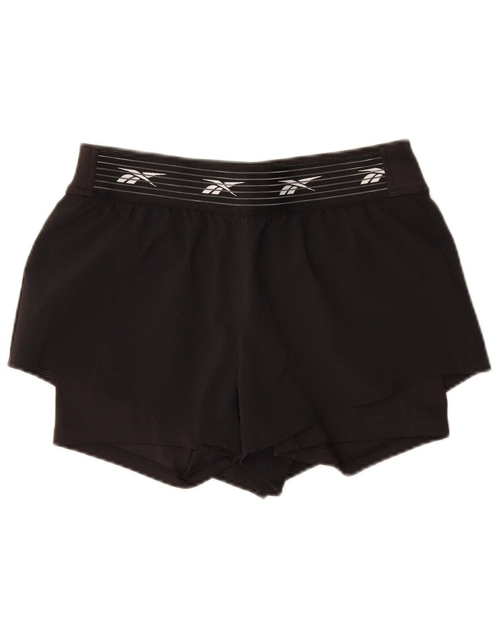 Shorts femininos Reebok Graphic Sport UK 12/14 médio preto poliéster