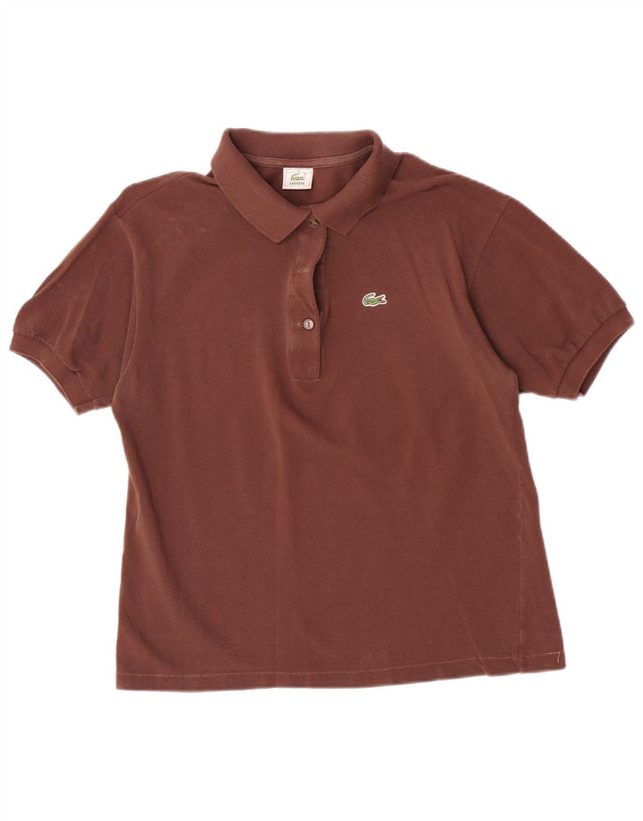 Camisa polo feminina Lacoste tamanho 42 grande marrom