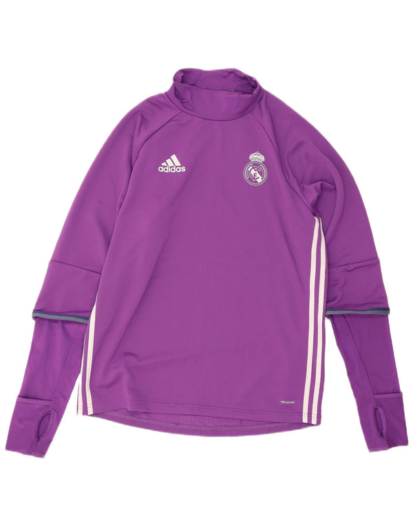 Adidas Mens Climacool Running Top Manga Longa Grande Roxo Poliéster
