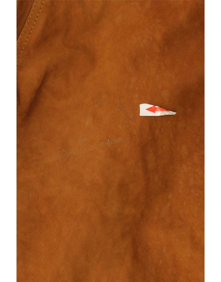 Jaqueta bomber masculina vintage de camurça IT 52 XL bege