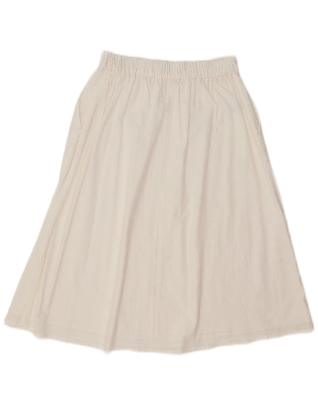 Saia feminina Benetton A-Line médio W30 algodão branco
