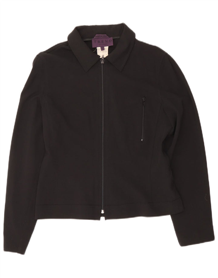 Jaqueta bomber feminina Trend IT 44 média azul marinho viscose