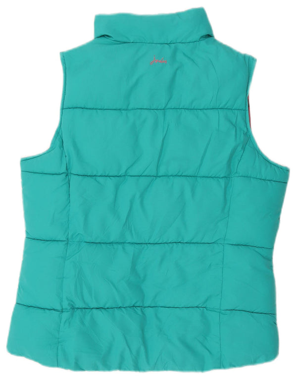 Gilet feminino acolchoado Joules UK 12 poliéster turquesa médio