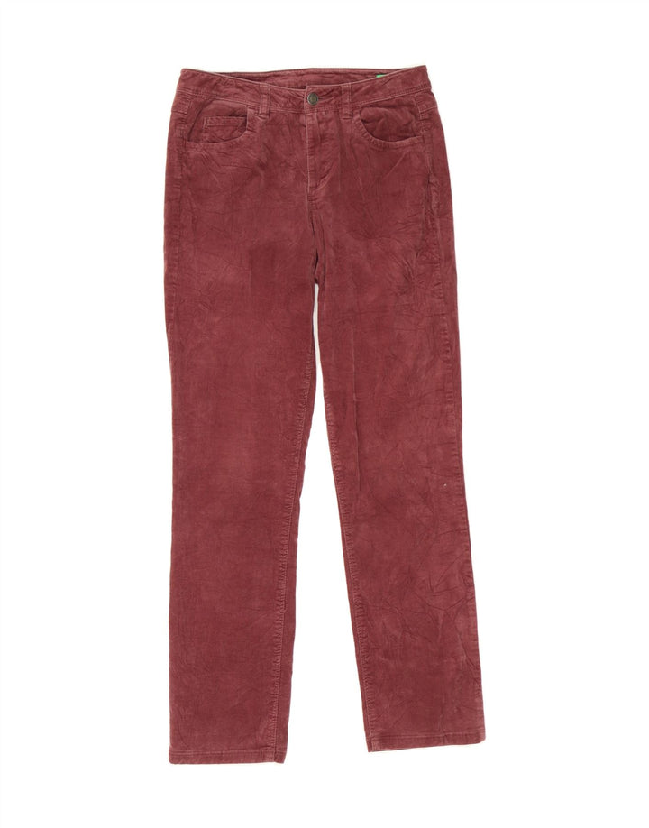 BENETTON Womens Regular Straight Corduroy Trousers W27 L28 Burgundy Vintage Benetton and Second-Hand Benetton from Messina Hembry 