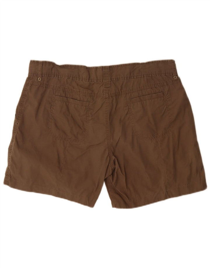 Shorts cargo feminino Marks & Spencer UK 16 grande W34 algodão cáqui